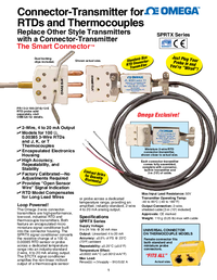 Thumbnail of document Data Sheet - SPRTX-M1 Universal Temp. Connector Transmitter for TC & RTDs